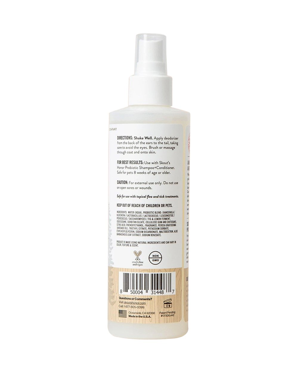 Skouts Honor 30ML Probiotic Daily Use Deodorizer Dog of the Woods Grooming