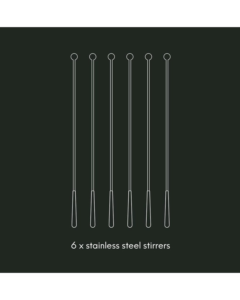 Viners Barware Cocktail Stirrers Set of 6