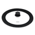 Fissman Multi-Size Lid With Marble Silicone Rim Clear & Black 26/28/30cm