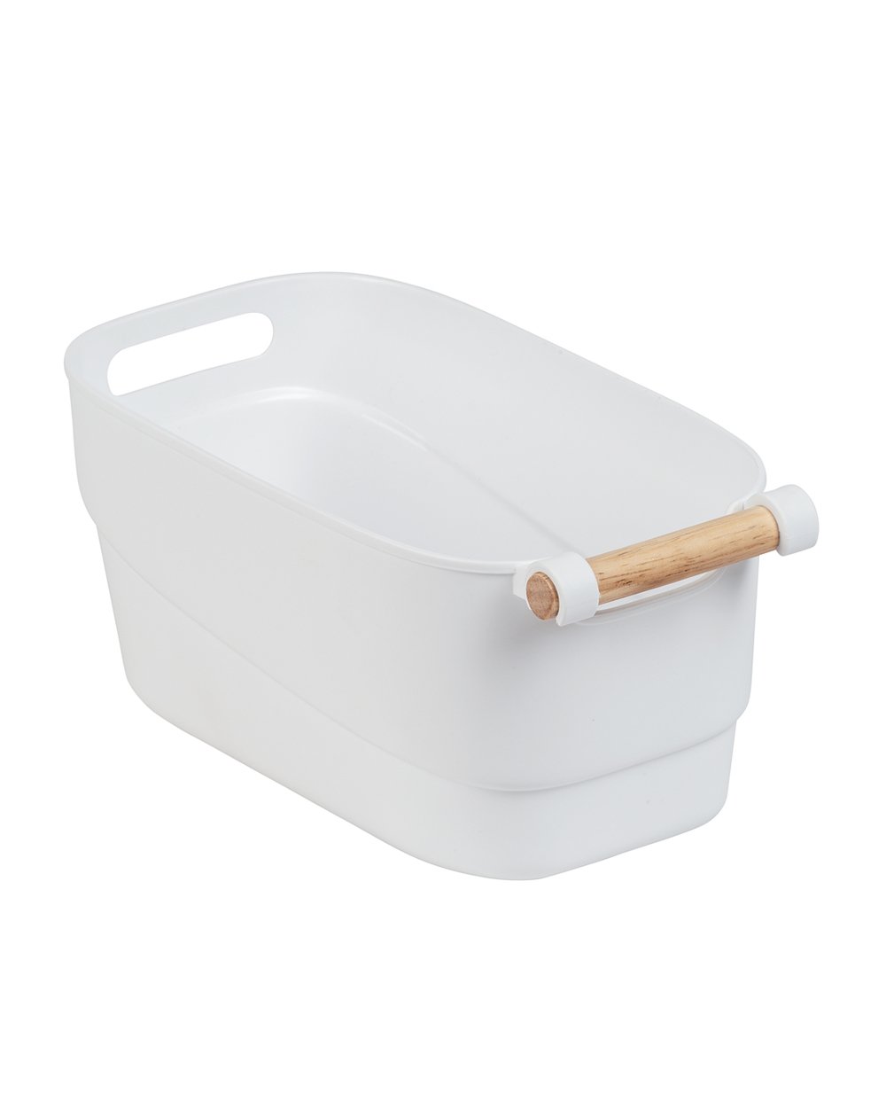 Wenko Organizer with Wooden Handle Small White