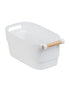 Wenko Organizer with Wooden Handle Small White