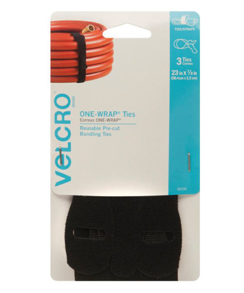Velcro 3 Pack 7/8X23 Inches Reusable Strap