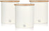 Swan Canisters Set of 3 Slate Cotton White