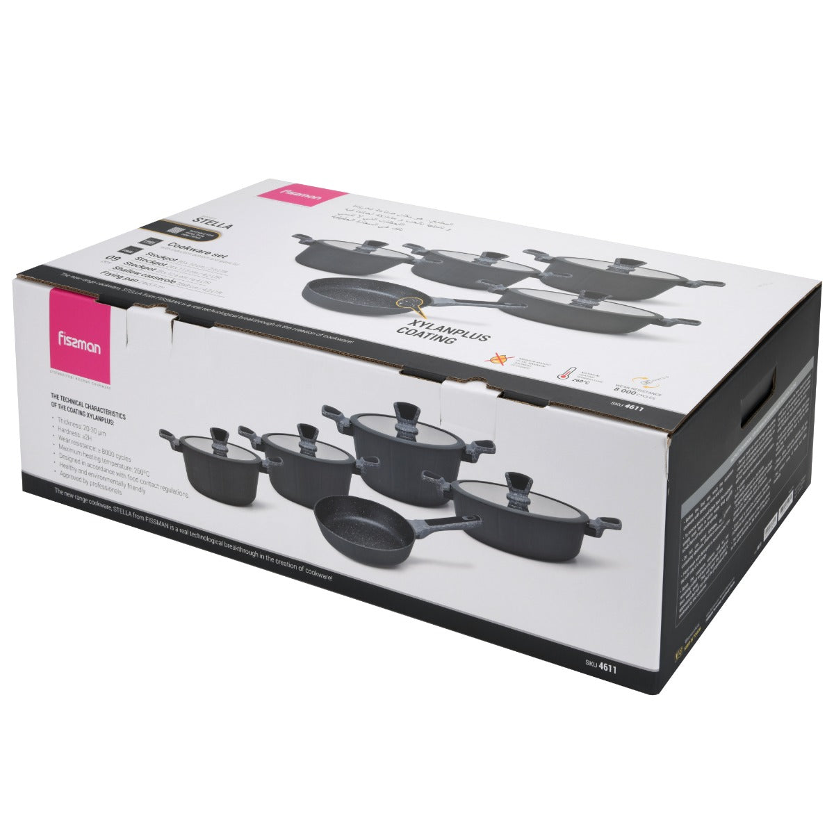 Fissman Cookware Stella Set of 9 pieces
