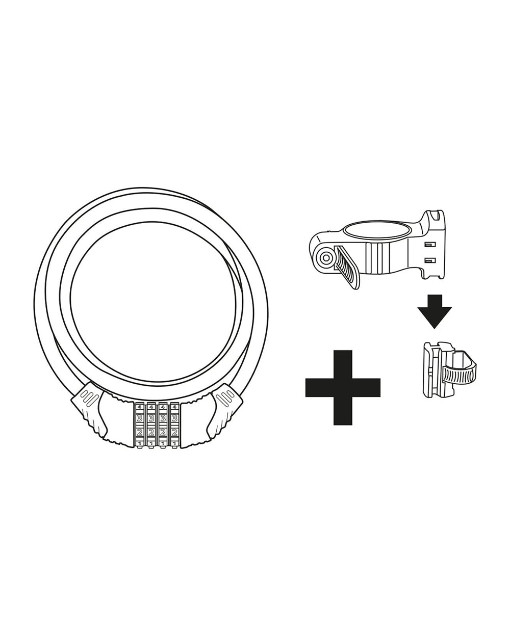 Stanley Bikelock Cable Combination 1 x 180 cm