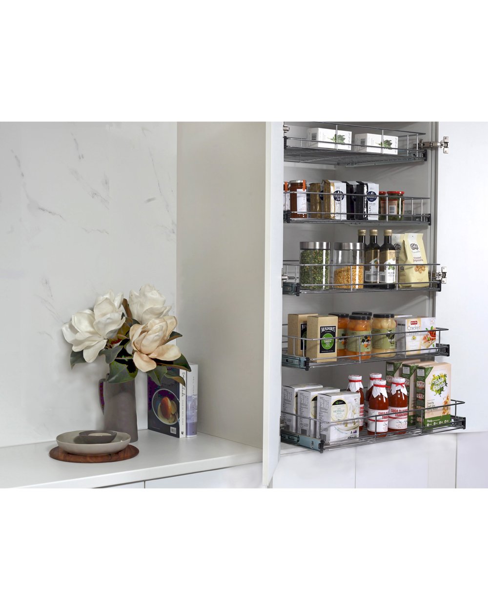 Tansel Pantry Pull Out Drawer with Slides L 196 x H 150 x W 485 mm