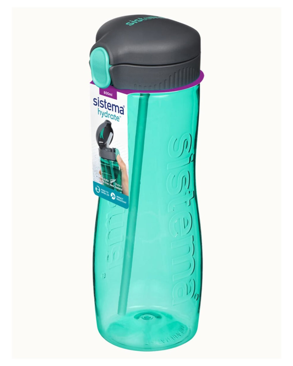 Sistema 800ml Tritan Quick Flip Bottle Teal