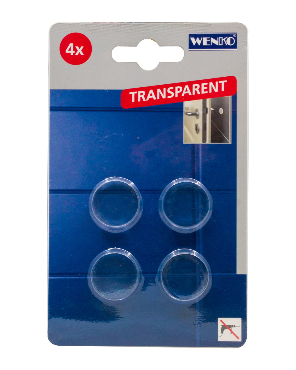 Wenko Door & Wall Buffers, Transparent 4 pieces