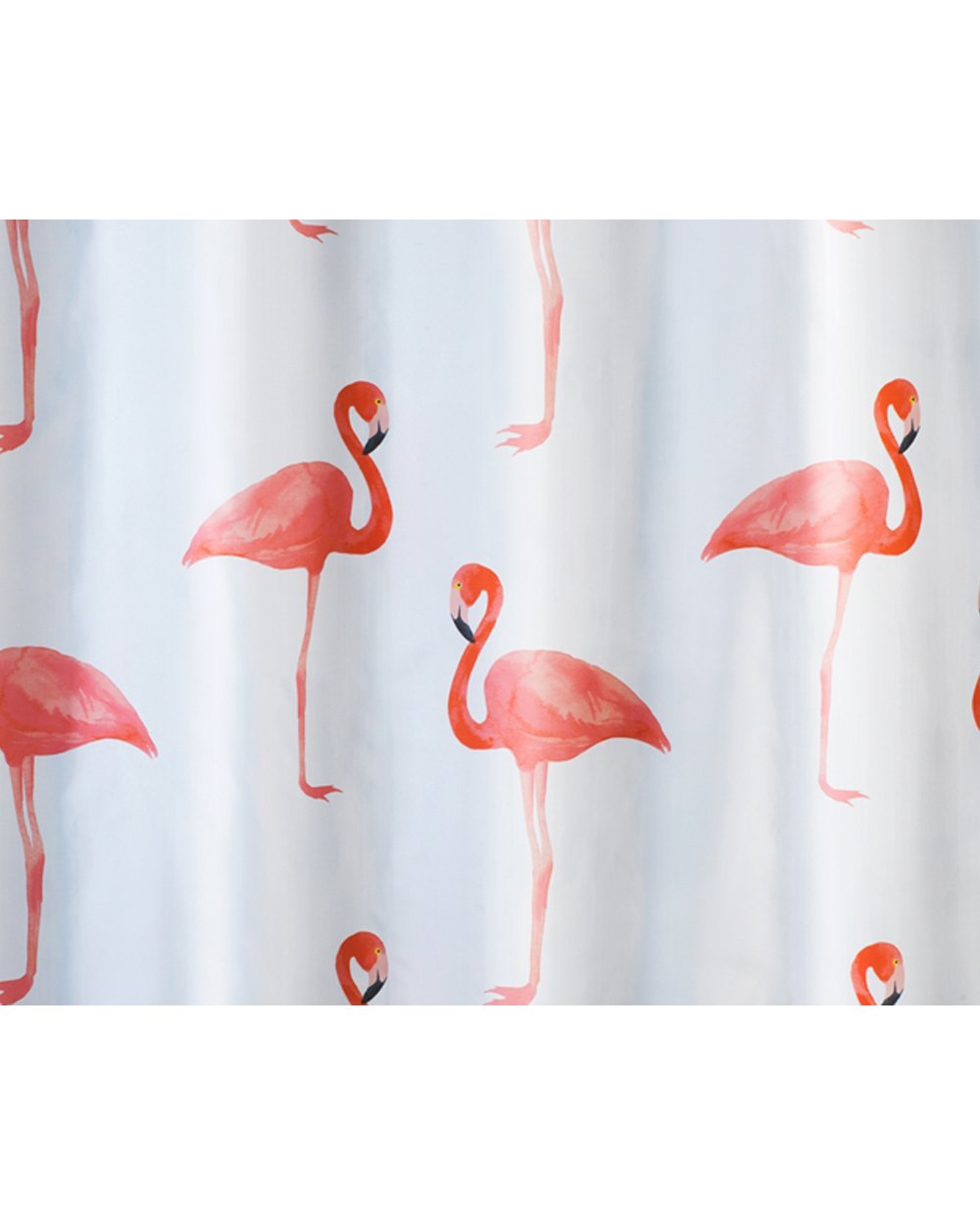 Wenko Anti Mould Polyester Shower Curtain Comfort Flex Flamingo