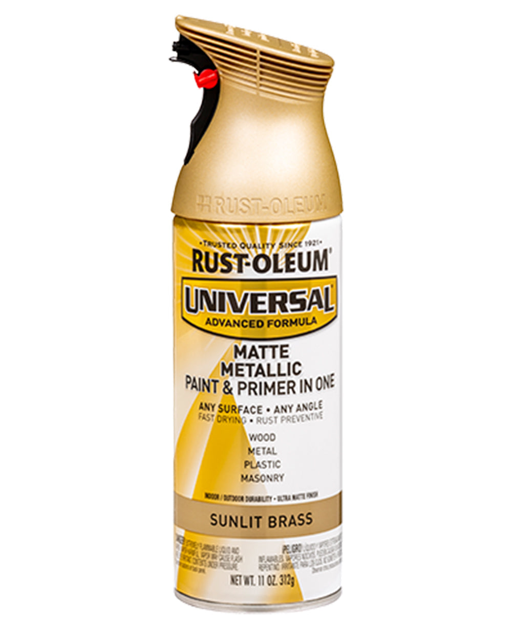 Rustoleum Universal Premium Matte Metallic Spray Paint Sunlit Brass