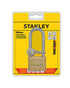 Stanley Brass Padlock 50mm long Shackle 3 Keys