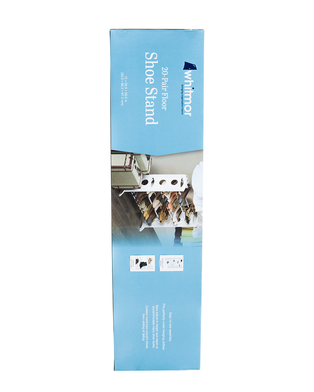 Whitmor White Stand 20 Pair Floor Shoe Rack