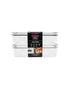 Visto Max 2.3 Liter Rectangle Storage Container Twin Pack with Clear Base & Lid