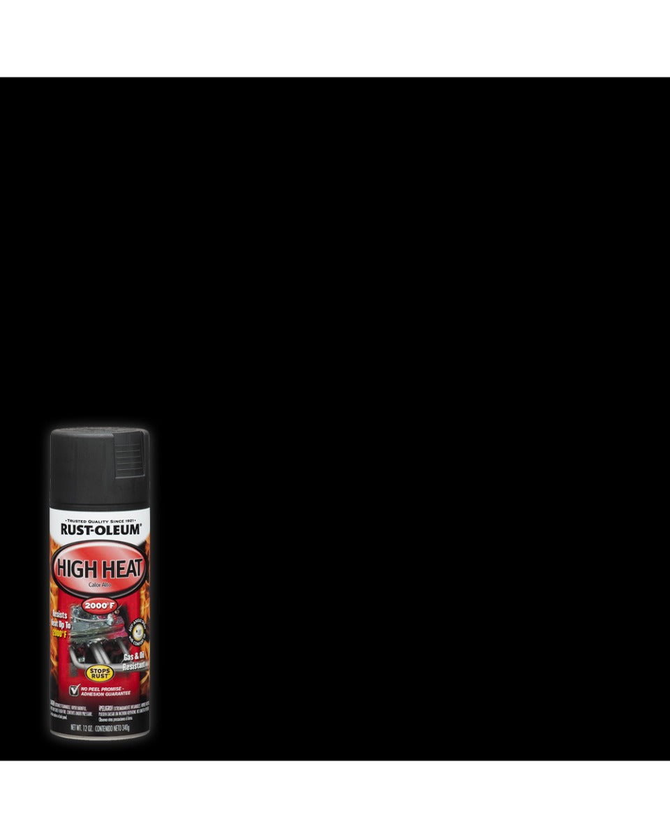 RustOleum Auto High Heat Flat Black 12Oz