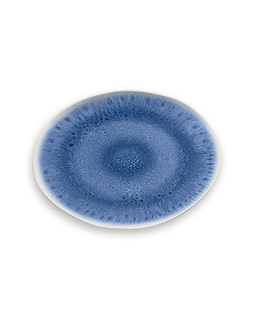Tarhong Organic Radiant Glaze Oval Platter Indigo