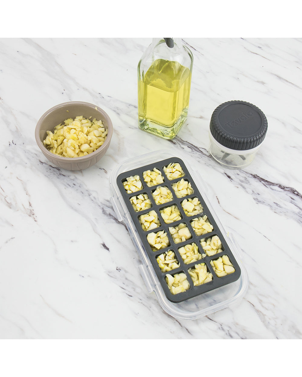 Tovolo Garlic Freezer Tray Charcoal