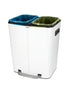 Wenko Pedal Bin Primo, Easy-Close, White 2 x 20 Liter