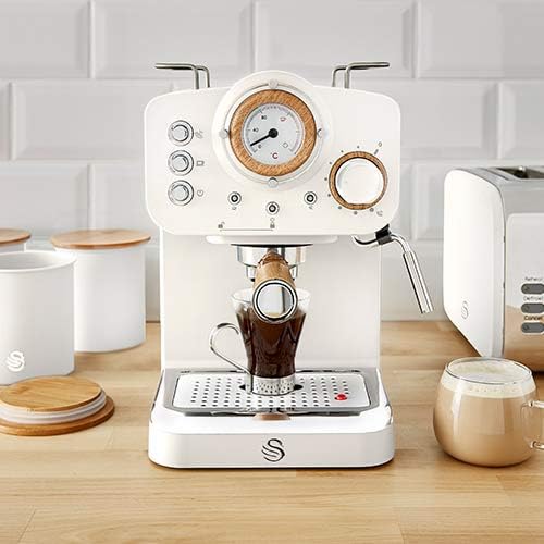 Swan Pump Espresso Coffee Machine Cotton White