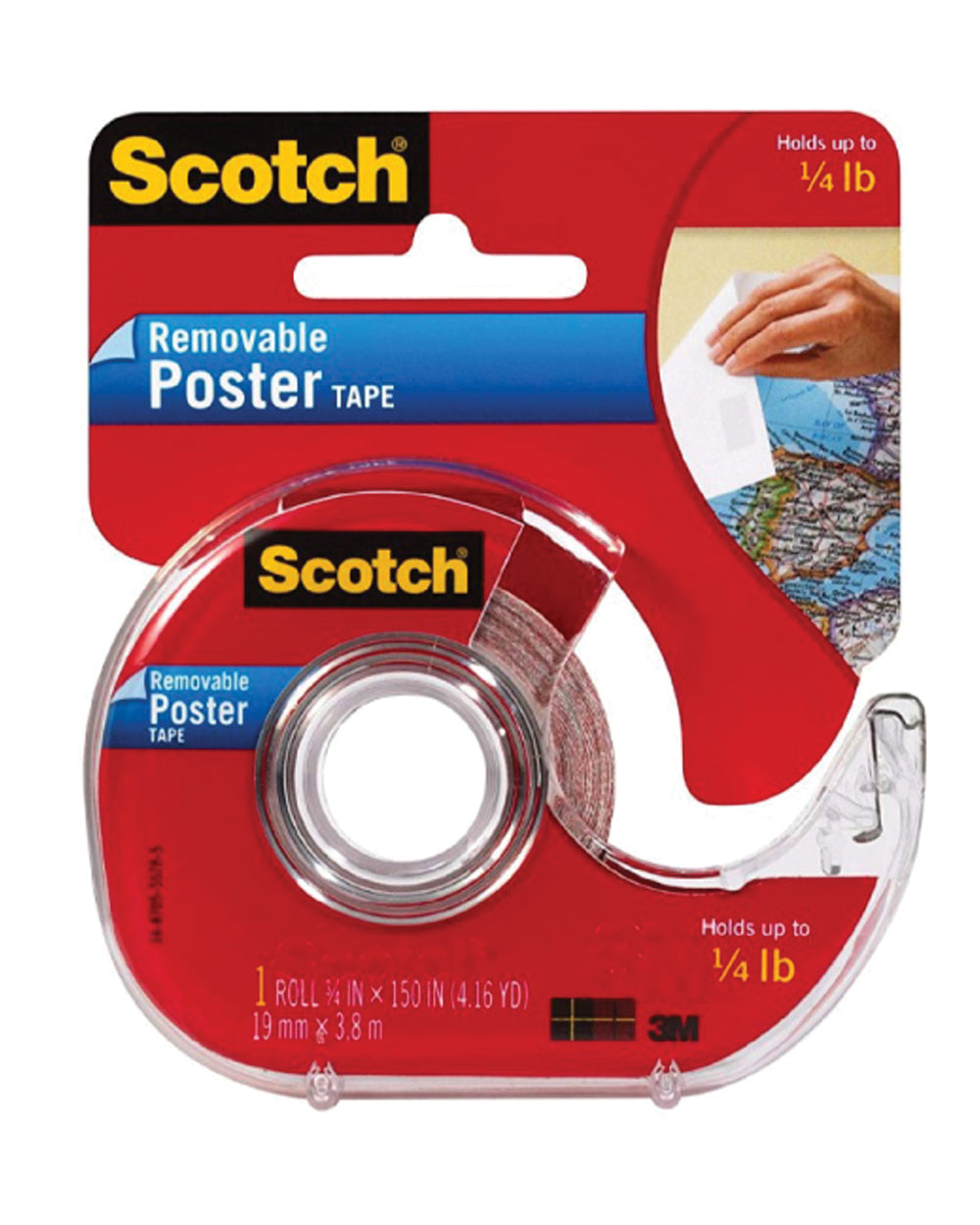Scotch Removable Poster Tape19 mm x 3.8 metre