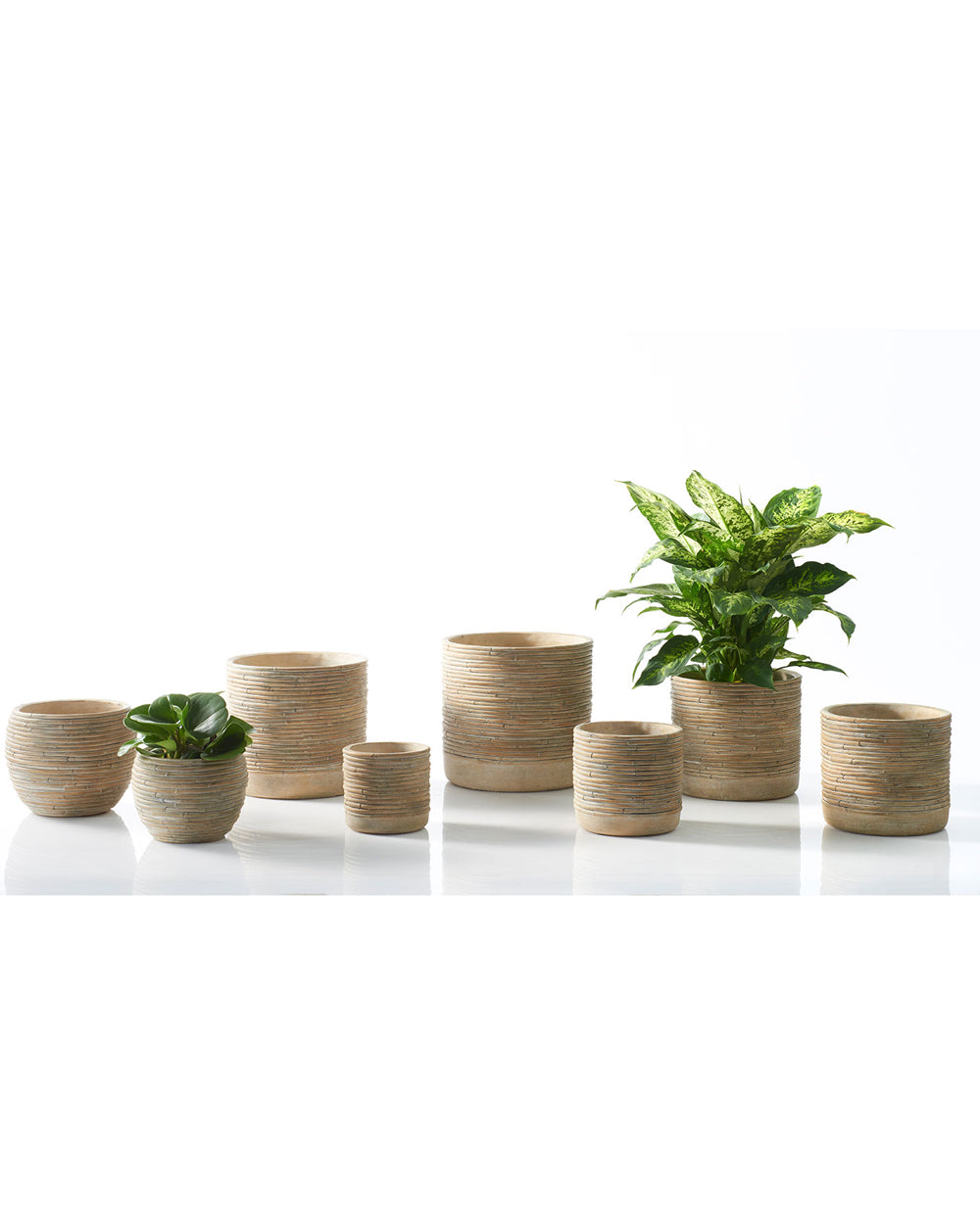 SK Maynmar Bamboo Round Planter 16cm Brown