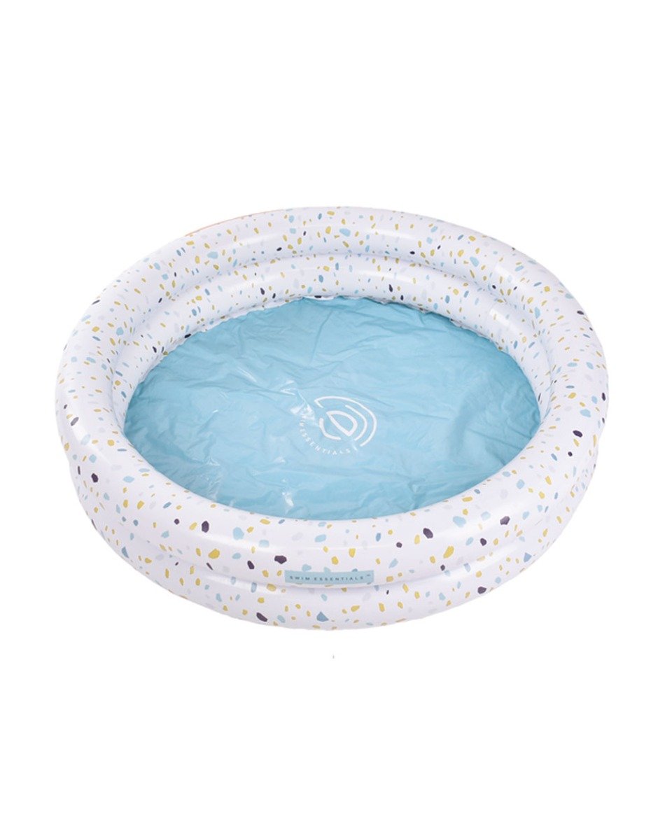 Swim Essentials White Terrazzo Mint Green Children's Pool 100cm 2 Rings