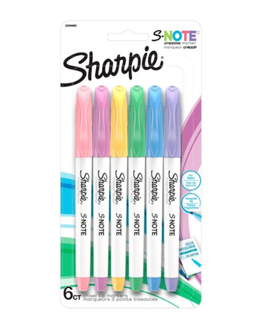 Sharpie S Note Creative Markers Chisel Tip Pack Of 6