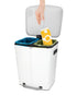 Wenko Pedal Bin Primo, Easy-Close, White 2 x 20 Liter