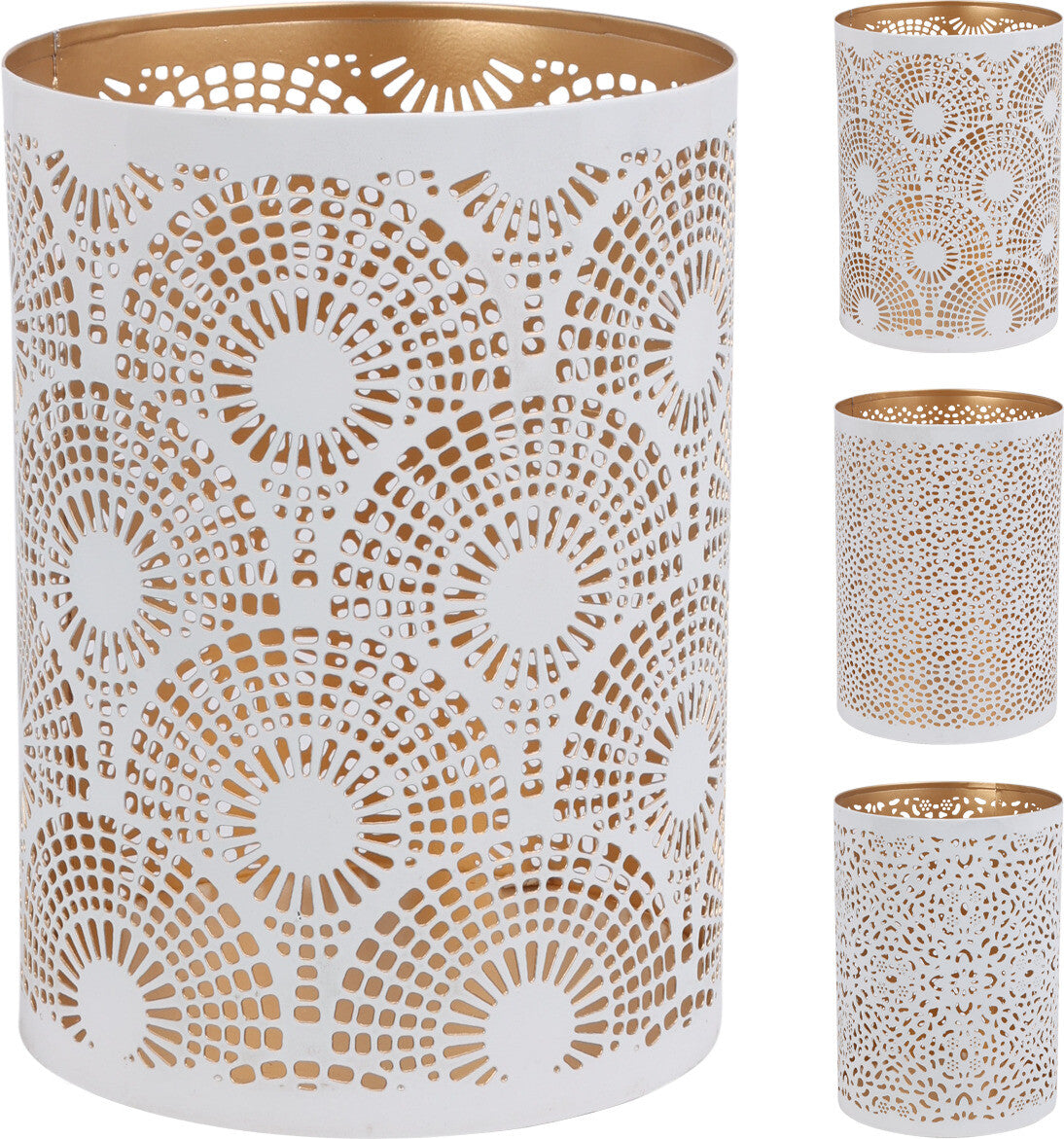 Homesmiths Tealight Holder White 18cm Assorted