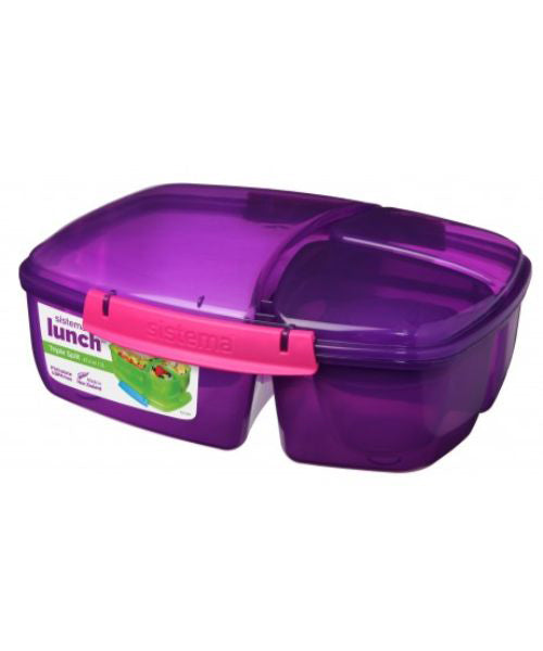 Sistema Triple Split Lunch & Yogurt 2L Purple