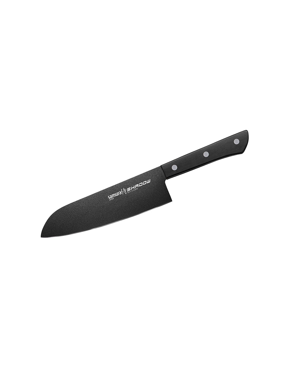 Samura Shadow Santoku Knife with Black Non Stick Coating 7 inch