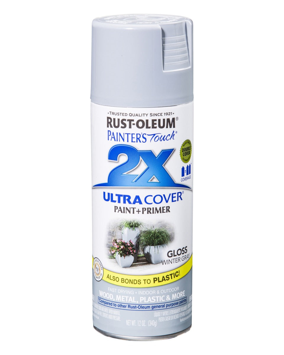 RustOleum PT 2X Ultra Cover Gloss Winter Grey 12Oz