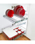 Tansel Double Rack Plate Pull Out Drawer with Slides L 348 x H 100 x W 500 mm