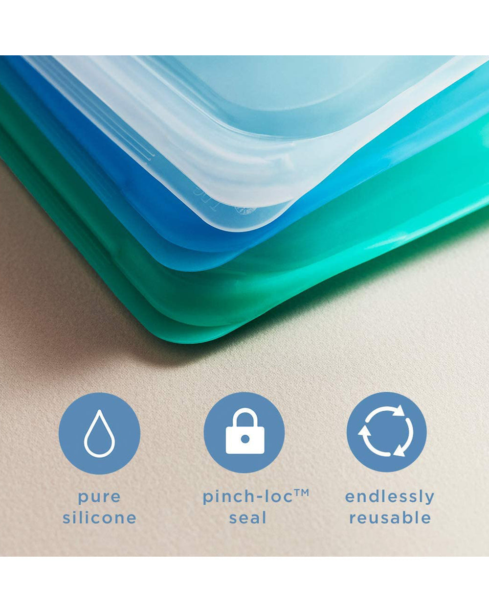 Stasher 440ML Reusable Silicone Sandwich Bag Rainbow Pink