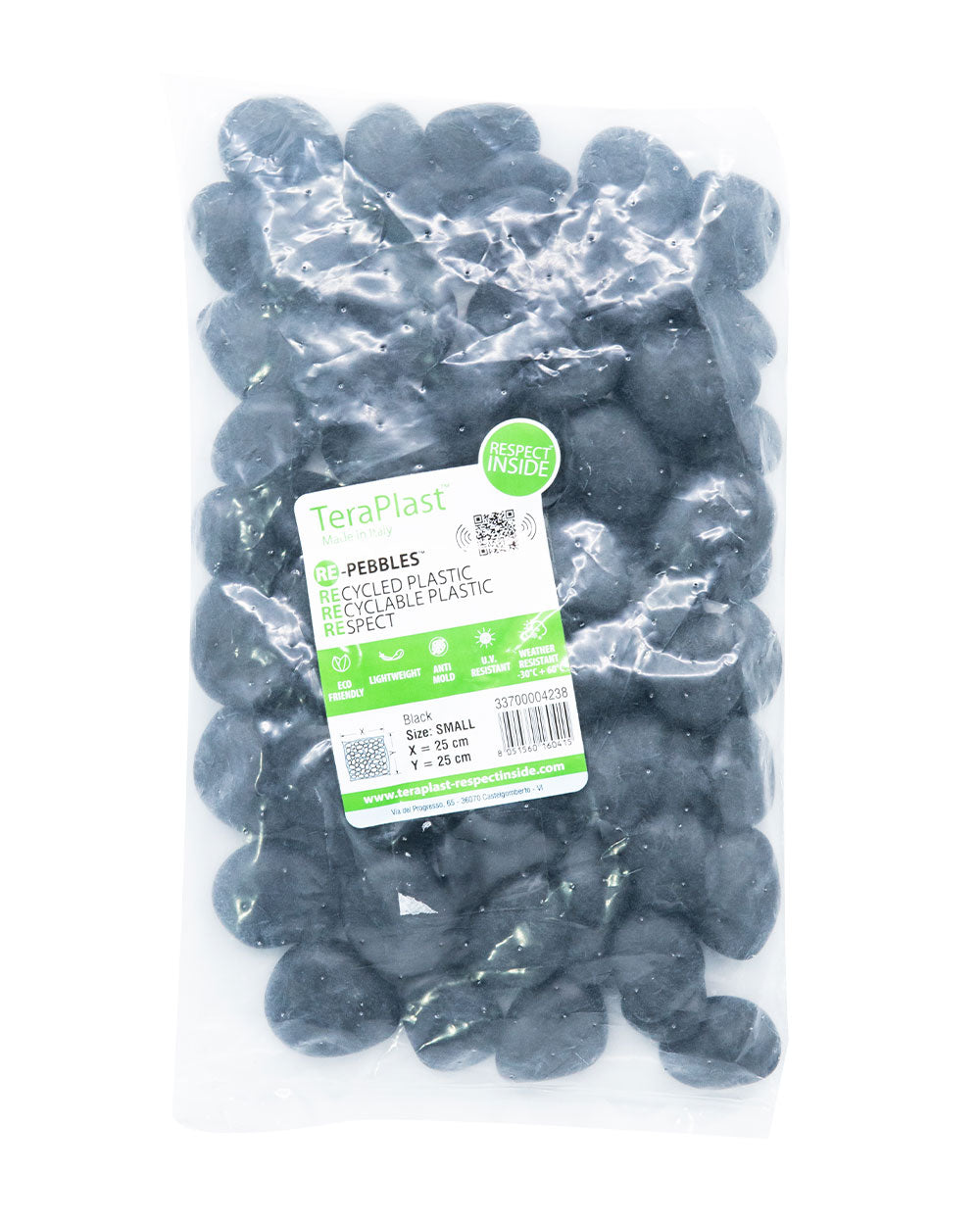 Teraplast Plastic Pebble Packet Black