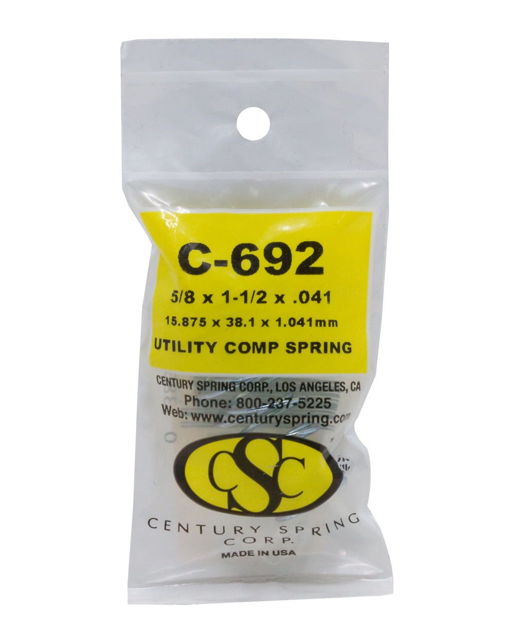 Utility Compression Spring Pack of 2 Pieces 15.8 x 38.1 x 1 mm