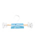 Whitmor Frosted Wire & Wood Set Of 3 Skirt Hanger White