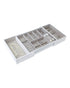 White & Grey Large Stackers Slider with Small Compartments