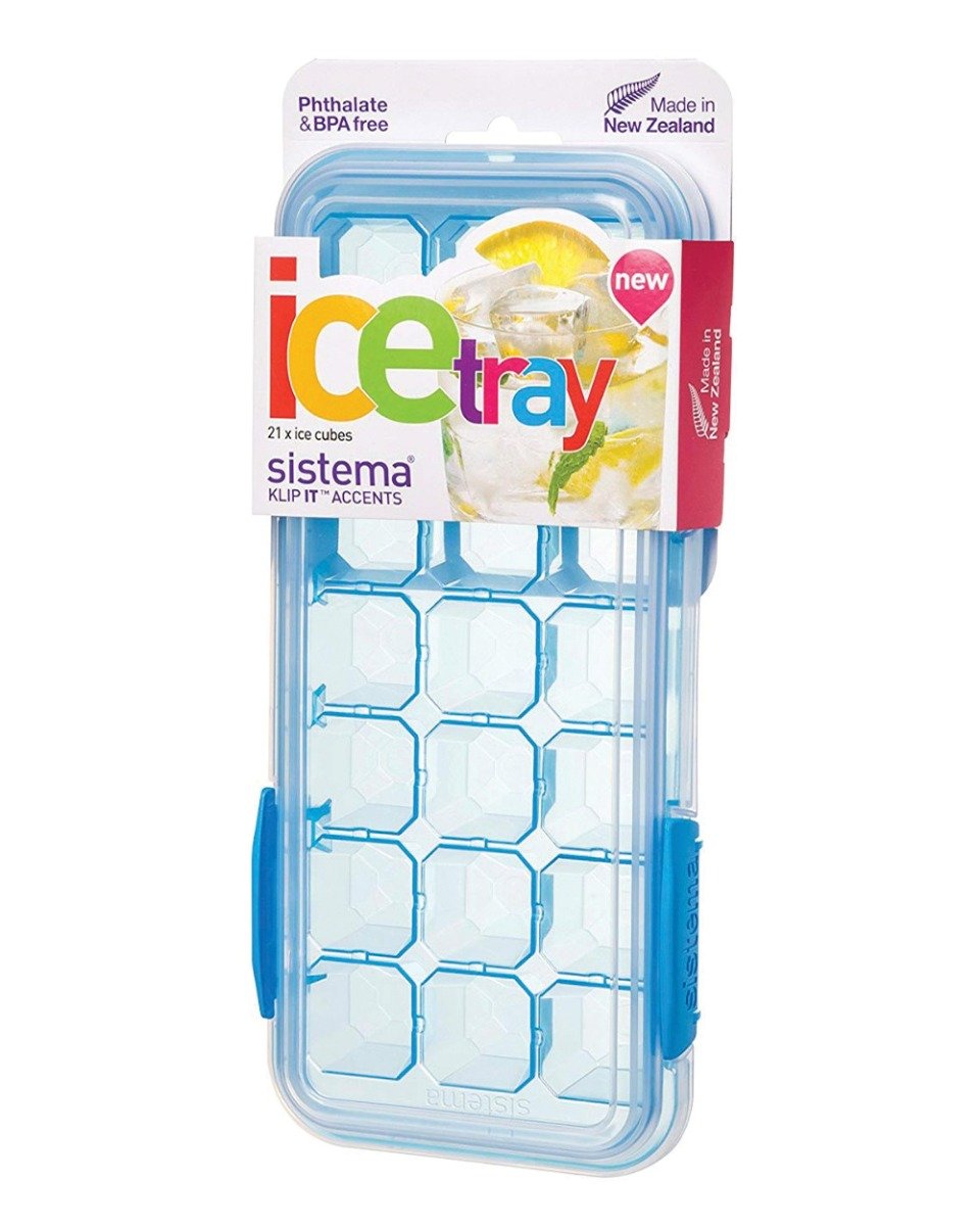 Sistema Large Ice Tray Accents Klip It Blue