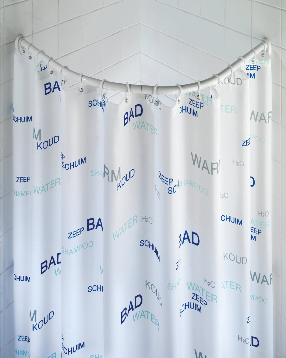 Wenko Curved Shower Rod White