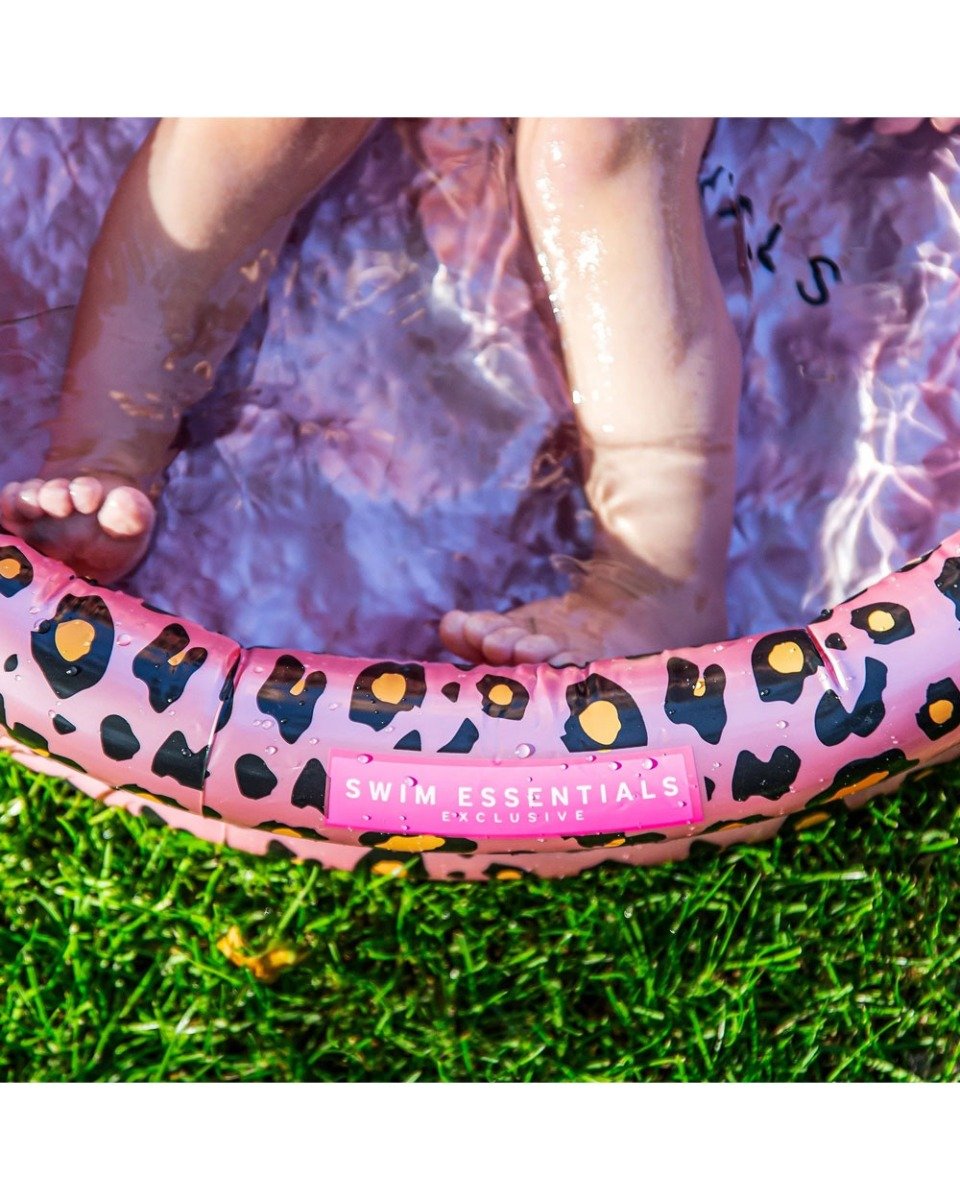 Swim Essentials Rose Gold Leopard Printed Baby Pool 60cm 2 Rings