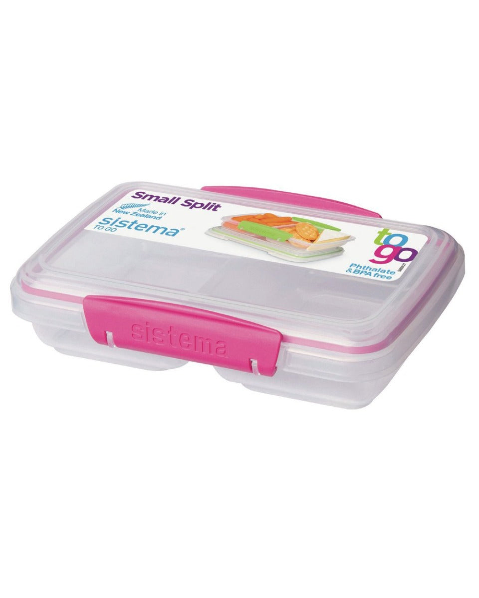 Sistema Small Split 350ml Pink Clip
