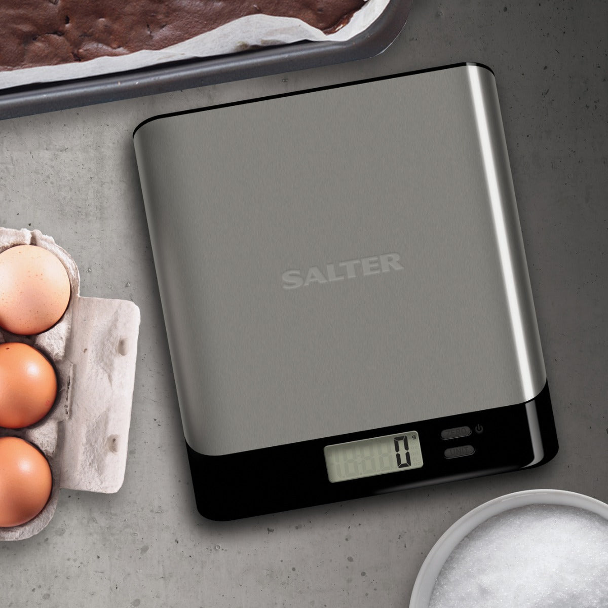 Salter Arc Stainless Steel Electric Scale