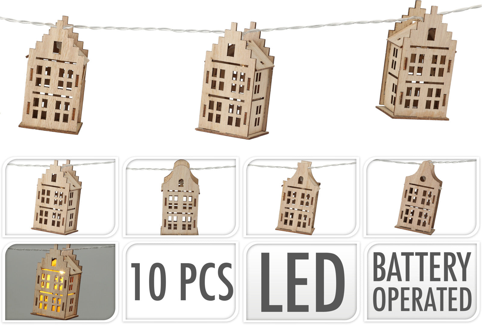 Homesmiths House 10XL Warm White Garland 150cm