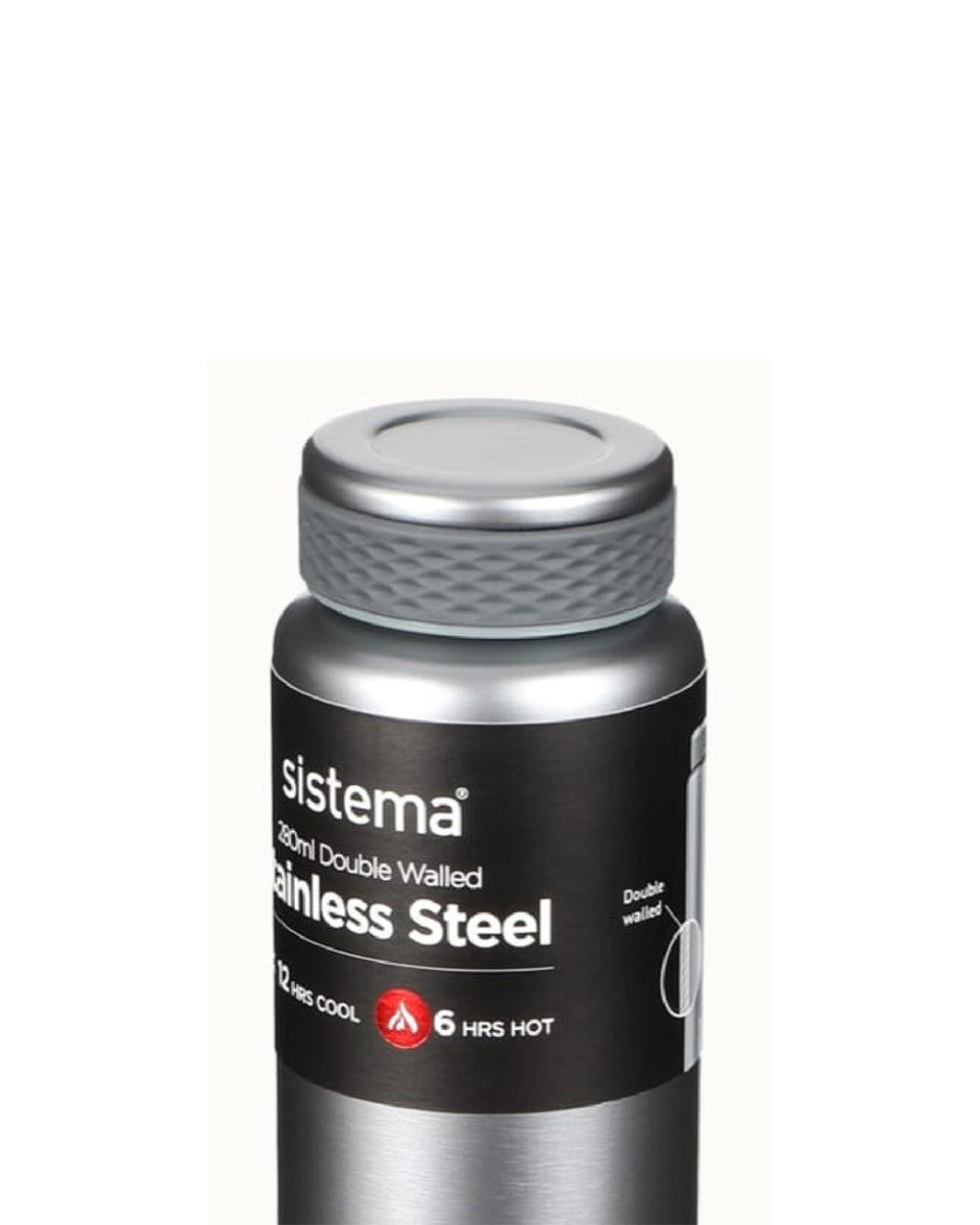 Sistema 280ML Chic Stainless Steel Bottle Silver