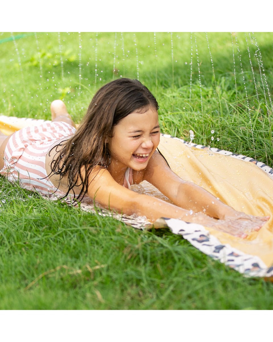 Swim Essentials Single Waterslide Beige Leopard Sprinkler