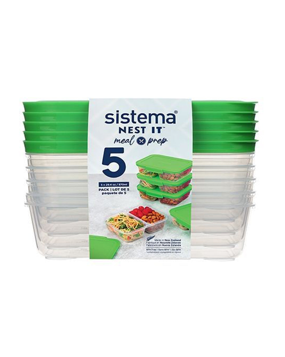 Sistema 1.9 Litre Meal Prep Nest IT Set of 5