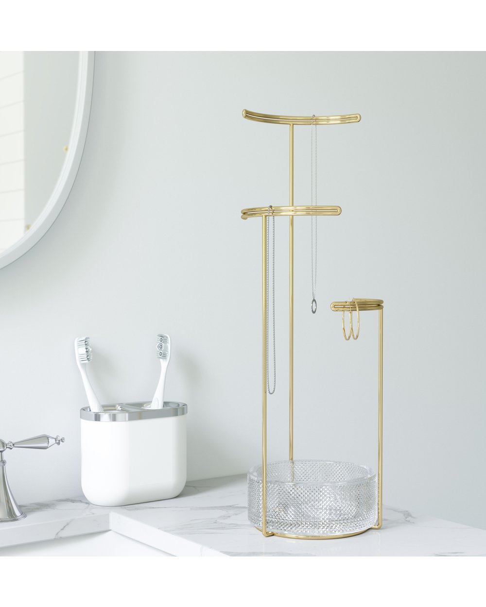 Umbra Tesora Jewelry Stand Brass