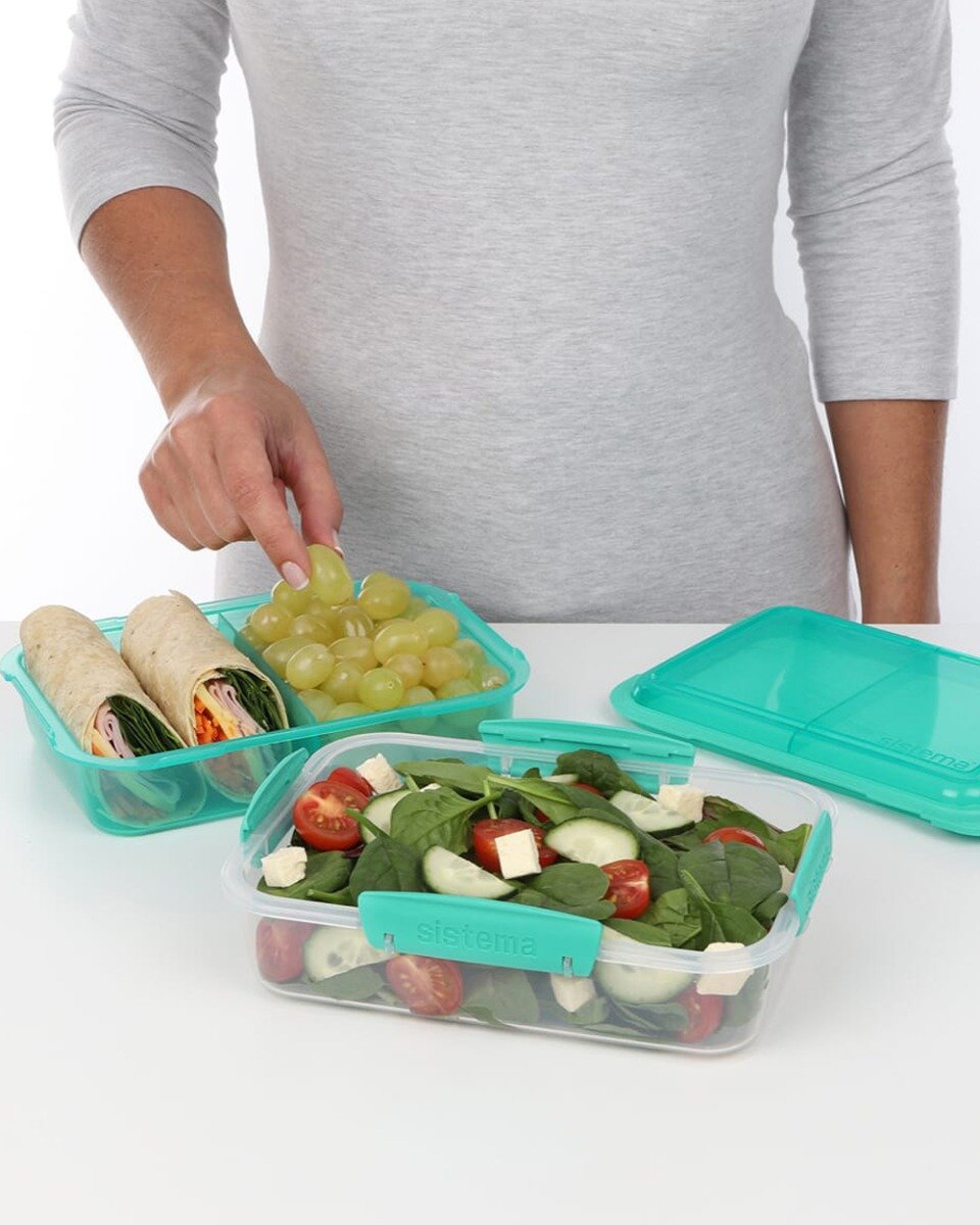 Sistema 1.8 litre Lunch Stack to Go Rectangle Teal