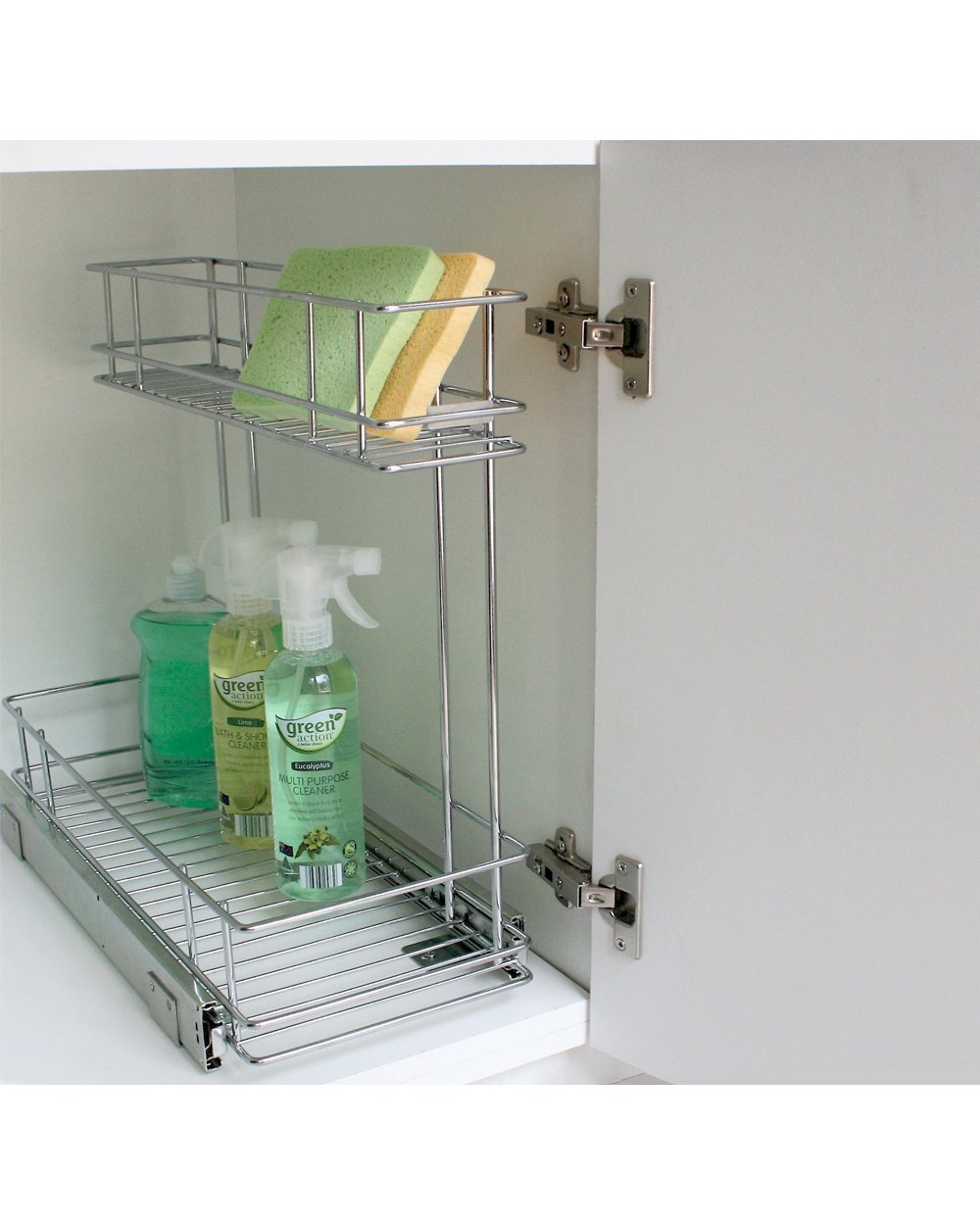 Tansel 2 Tier Detergent Pull Out with Slides (Bottom) W 200 x (Top) W 150 x H 430 x L 485 mm
