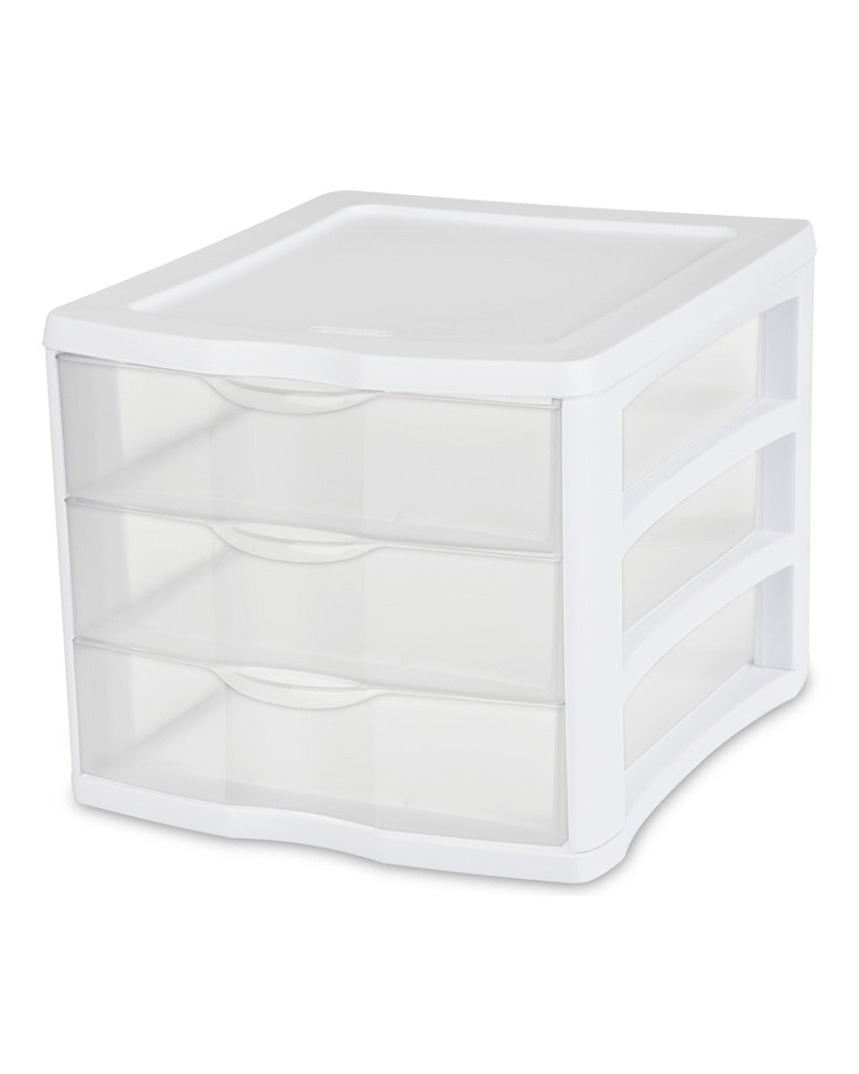 Sterilite 3 Drawer Clear Organizer